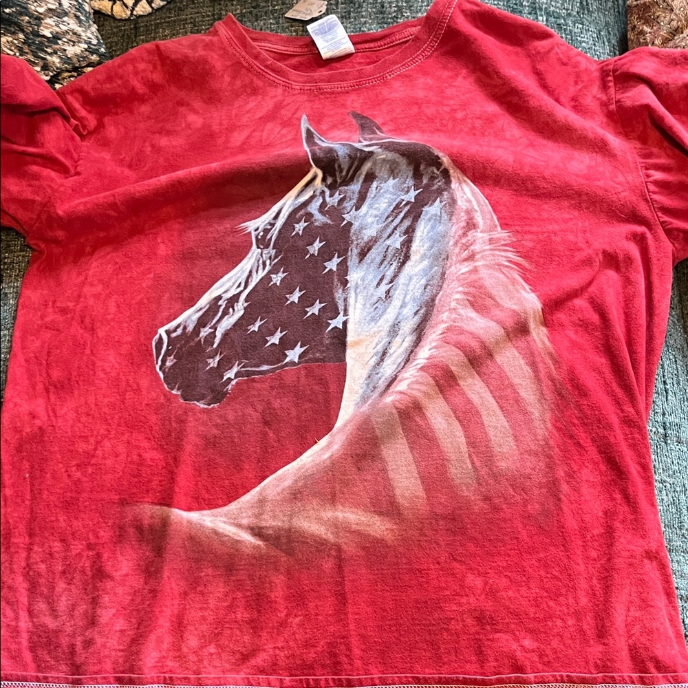 Vintage Patriotic Horse Shirt